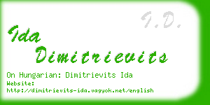 ida dimitrievits business card